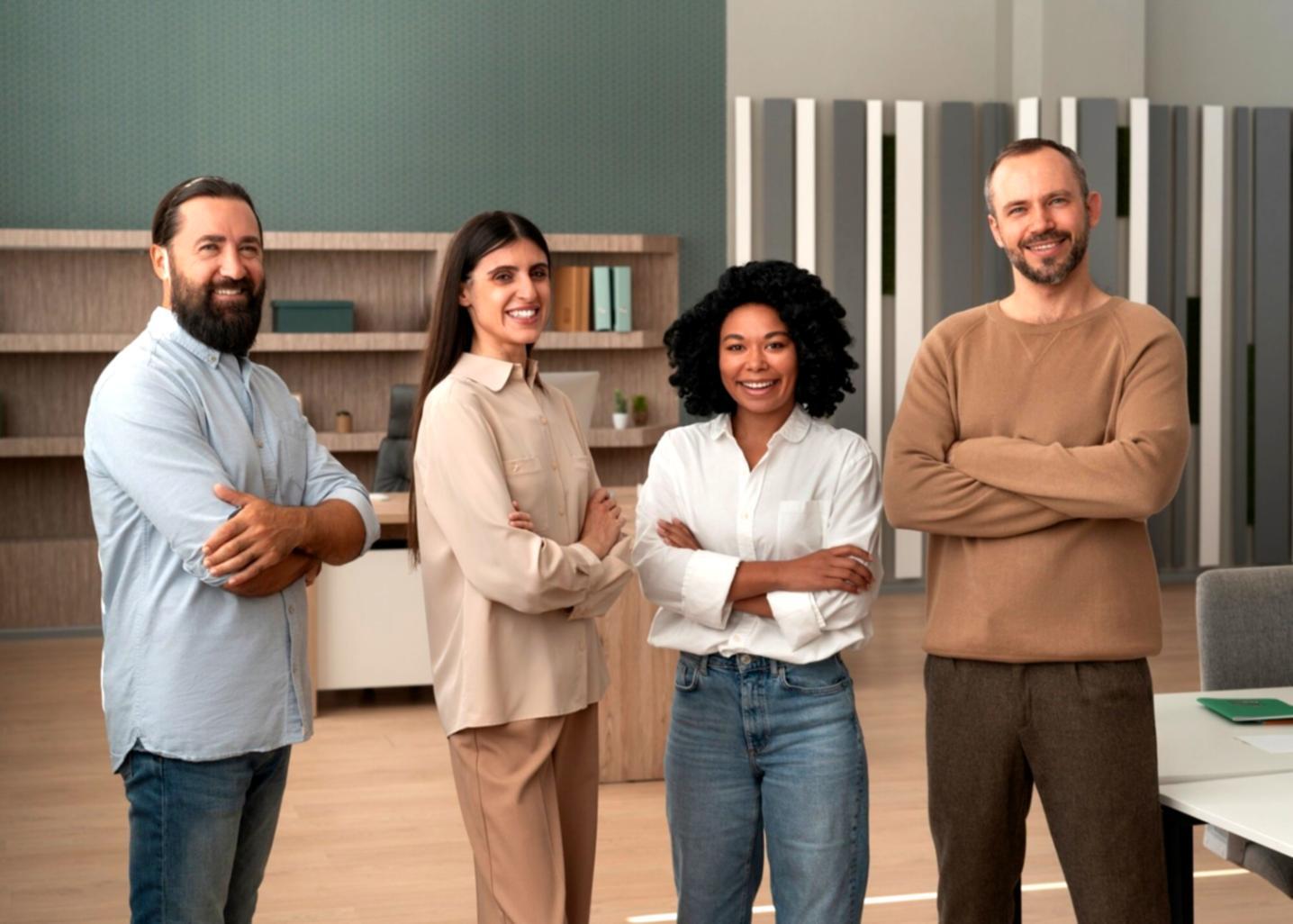 Modernes Büro mit Budgetplanungsunterlagen und digitalen Tools